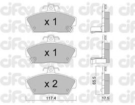 Тормозные колодки CIFAM 822-119-0