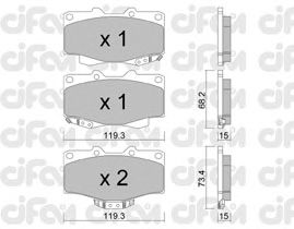 Тормозные колодки CIFAM 822-129-0