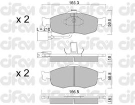 Тормозные колодки CIFAM 822-146-1