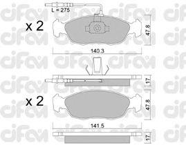 Тормозные колодки CIFAM 822-156-0