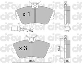 Гальмівні колодки CIFAM 822-164-1