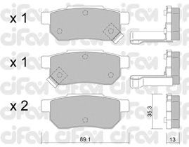 Тормозные колодки CIFAM 822-170-1
