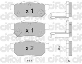 Тормозные колодки CIFAM 822-176-1