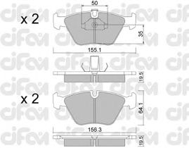 Тормозные колодки CIFAM 822-207-0