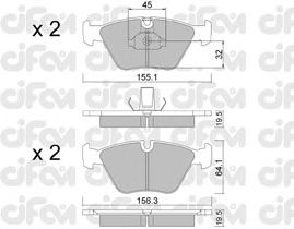 Тормозные колодки CIFAM 822-207-3