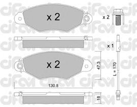 Тормозные колодки CIFAM 822-253-1