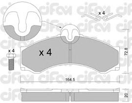 Тормозные колодки CIFAM 822-262-0