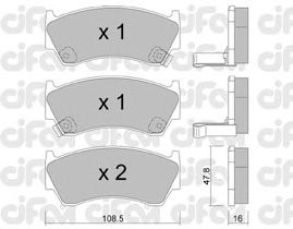 Тормозные колодки CIFAM 822-277-0