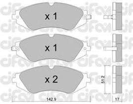 Тормозные колодки CIFAM 822-294-0
