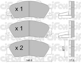 Тормозные колодки CIFAM 822-298-0