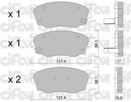 Тормозные колодки CIFAM 822-301-0