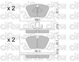 Тормозные колодки CIFAM 822-312-0