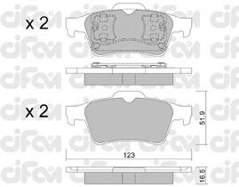 Тормозные колодки CIFAM 822-337-0