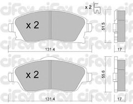 Тормозные колодки CIFAM 822-340-0