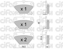 Тормозные колодки CIFAM 822-424-0