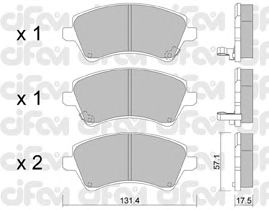 Тормозные колодки CIFAM 822-446-0