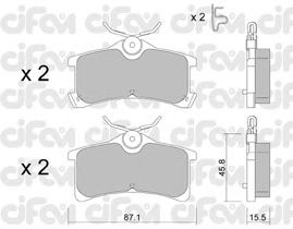 Тормозные колодки CIFAM 822-449-0