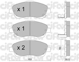 Тормозные колодки CIFAM 822-450-0