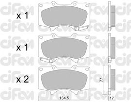 Тормозные колодки CIFAM 822-454-0
