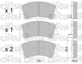 Тормозные колодки CIFAM 822-476-0