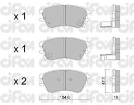 Тормозные колодки CIFAM 822-502-0