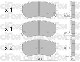 Тормозные колодки CIFAM 822-503-0