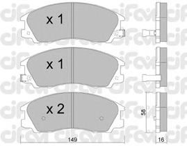 Тормозные колодки CIFAM 822-506-0