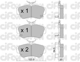 Тормозные колодки CIFAM 822-521-0