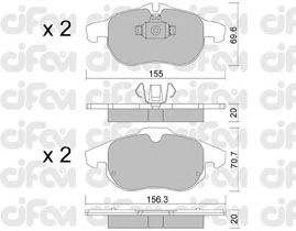 Тормозные колодки CIFAM 822-540-0