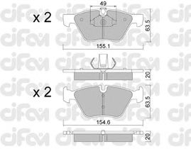 Тормозные колодки CIFAM 822-557-0