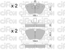 Тормозные колодки CIFAM 822-557-3