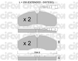 Тормозные колодки CIFAM 822-578-7