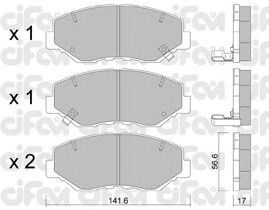 Тормозные колодки CIFAM 822-606-0