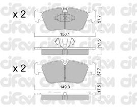 Тормозные колодки CIFAM 822-640-0