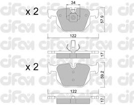 Тормозные колодки CIFAM 822-644-4