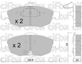 Тормозные колодки CIFAM 822-715-0