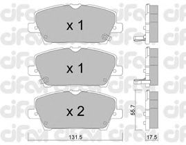 Тормозные колодки CIFAM 822-728-0