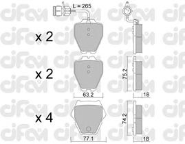 Тормозные колодки CIFAM 822-774-0