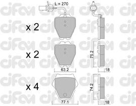 Тормозные колодки CIFAM 822-774-1