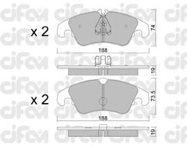 Тормозные колодки CIFAM 822-775-0