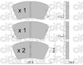 Тормозные колодки CIFAM 822-783-0
