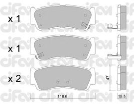 Тормозные колодки CIFAM 822-788-0
