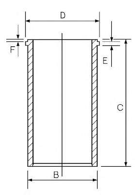 Гильза цилиндра GOETZE ENGINE 14-040040-00