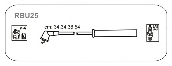 Комплект високовольтних проводів JANMOR RBU25