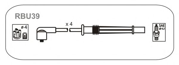 Комплект високовольтних проводів JANMOR RBU39