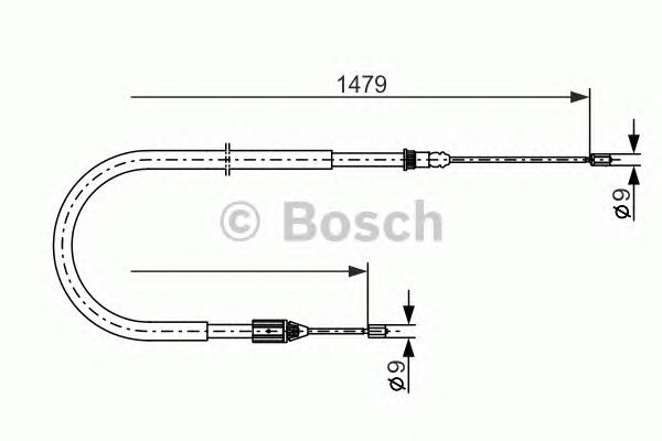 Трос ручника BOSCH 1 987 477 647