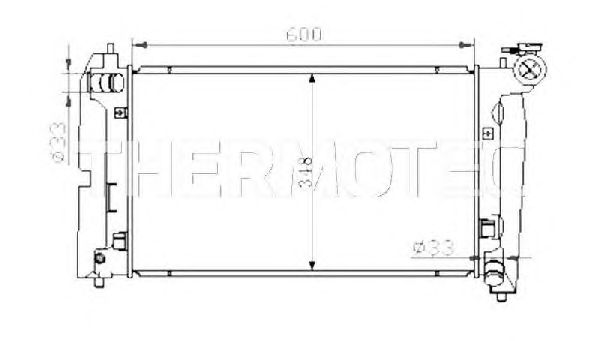 Радиатор, охлаждение двигателя THERMOTEC D72023TT