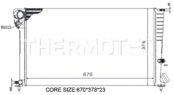 Радиатор, охлаждение двигателя THERMOTEC D7P016TT
