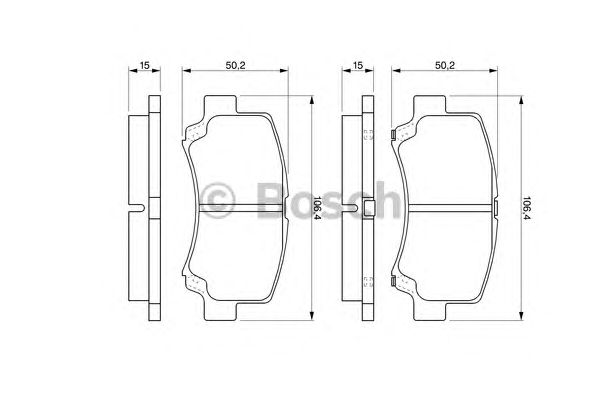 Тормозные колодки BOSCH 0 986 424 626