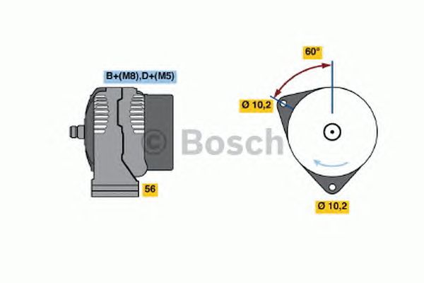 Генератор BOSCH 0 124 615 043